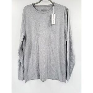Bread & Boxers Men’s Shirt Cotton Gray Melange Long Sleeve Daily Basics Top XL